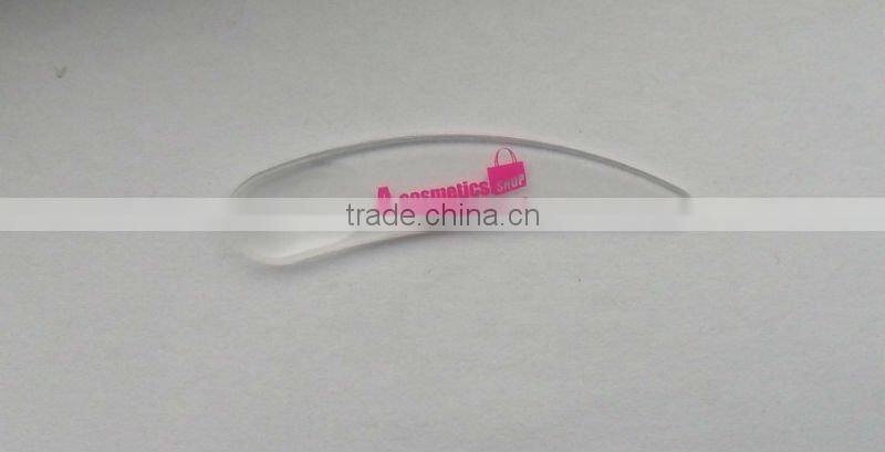 6cm white spatula with gold logo bp cosmetic cream moon falcate shape plastic Mask spatula