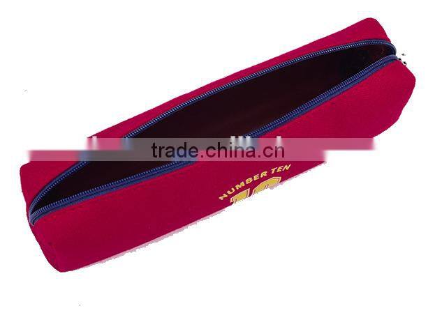 Yellow colour canvas pencil case pouch