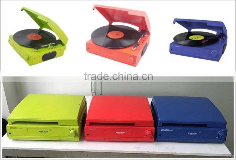 Rain Lane 3 Speed LP colorful Easy operation Vinyl Record player