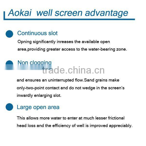 competitive price and good quality sand control water well screen