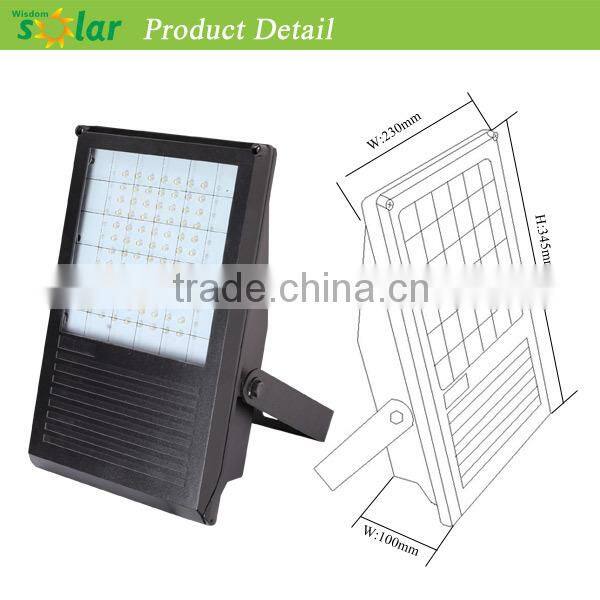 Aluminum 7w solar panel portable led outdoor solar flood light for garage (JR-PB001)