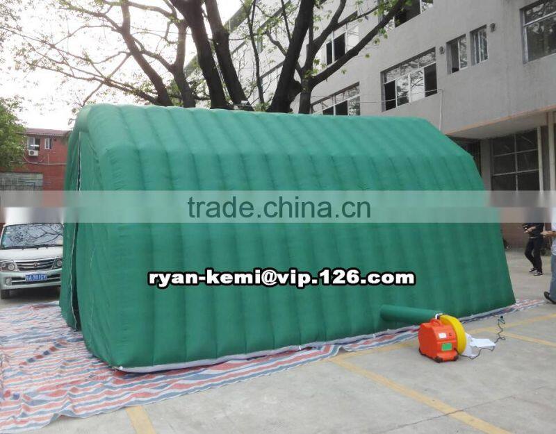 green inflatable tunnel tent custom inflatable sports tent green inflatable tunnel Oxford cloth inflatable tent with blower