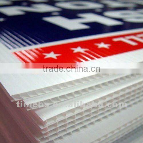 Corrugated plastic warning sign