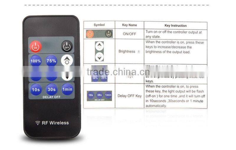 HOT sale RF 11 key remote controller led dimmer DC5V 12V 24V 8A