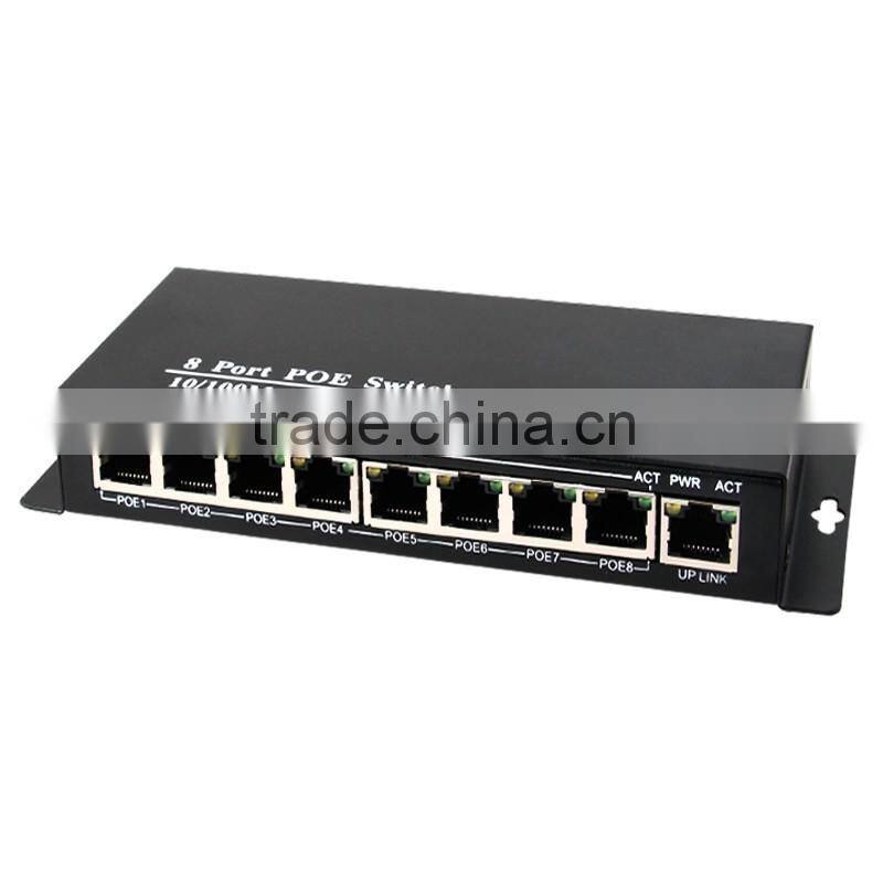 IEEE802.3af 48v 2.5a 8 port poe switch for CCTV security system