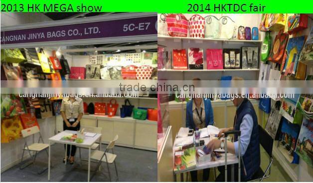 reusable recycle pp non woven material bag with film for shopping