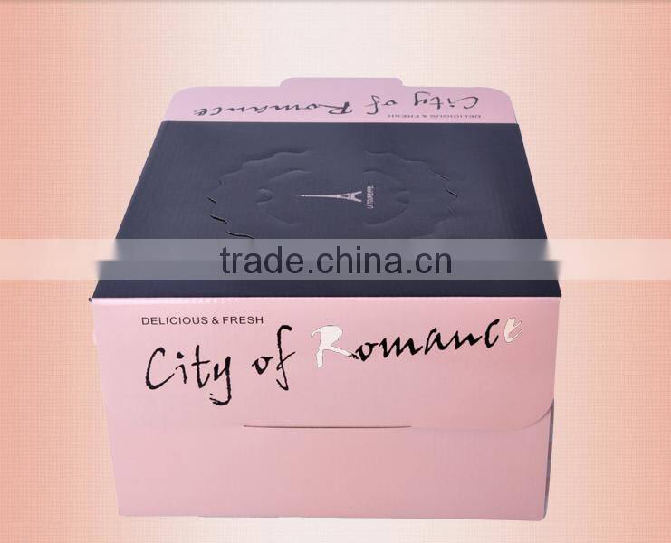 High Quality thick and large square Cake Boxes with Handle making machine