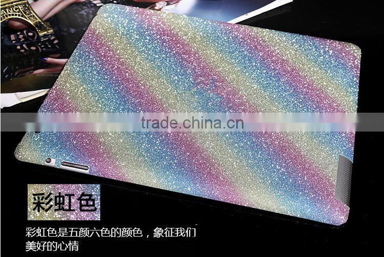 Super Slim Bling Bling Glitter Full Body Diamond Tablet Case For iPad Sticker Wrap Skin Decal