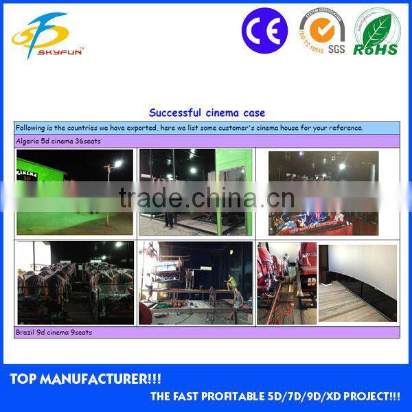 Newest 3d movies 5d cinema simulator for sale with motion chair, special effect