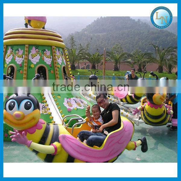 Theme park amusemetnt kids animated games rotary bee ride