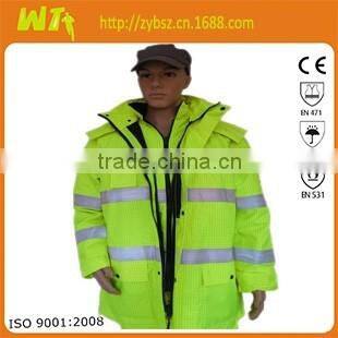 hot sale alibaba wholesale reflective waterproof winter jacket 7 in 1 working jacket man