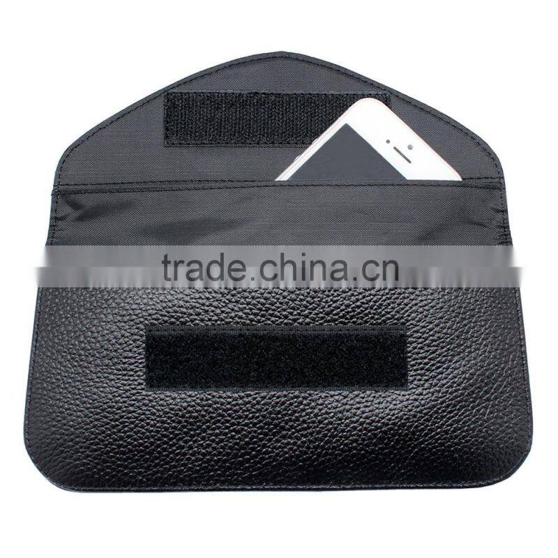 PU leather Rfid blocking cell phone pouch