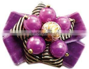 Goody ribbon bow with big beads for shoe accessories