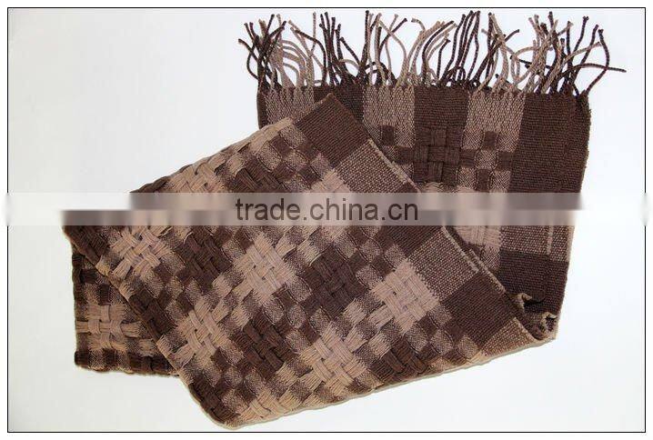 100% cashmere plaid scarf