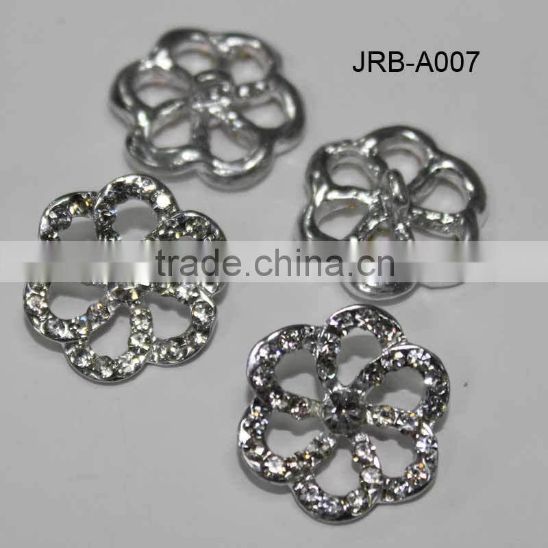 Hot!!! Shining Flatback Flower-shaped Rhinestone Button with Crystal for Headband Decoration