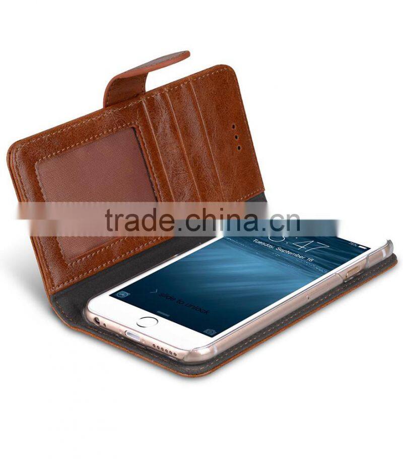 Brown Wallet MOBILE PHONE COVER PU Leather Case for Apple iPhone 7 Plus(5.5")