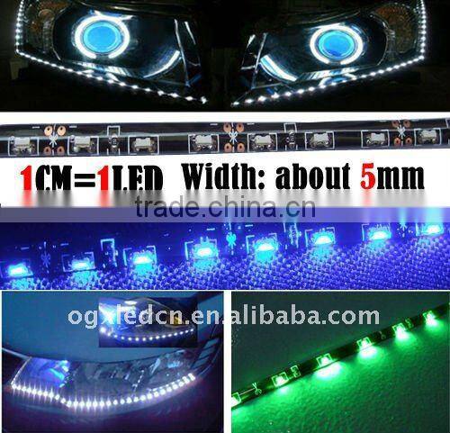 2 x 30CM 12" AUTO 12V 30SMD Side-emitting Glow Flexible LED Strip Light (Show Blue Light )