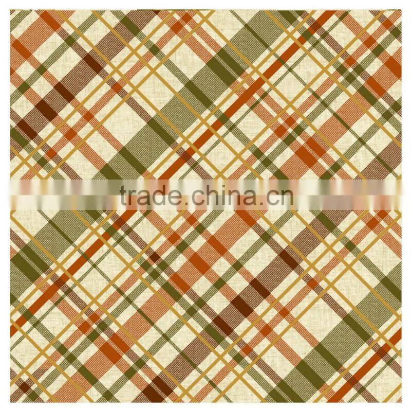 2015 Newest Colorful dots and liner design printed tablecloth with straight/wave edge