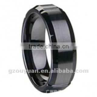 engraved Ceramic ring for young men and women
