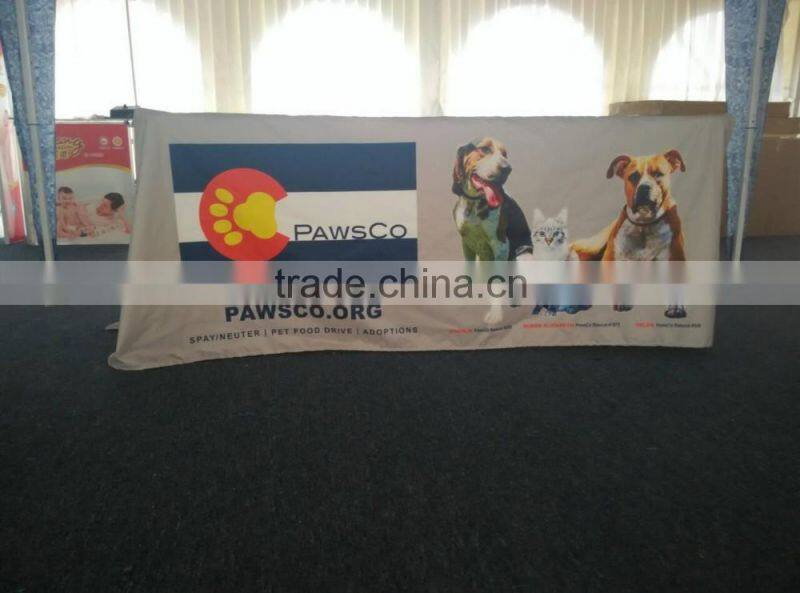 Whosale polyester Rectangular type table cover with logo