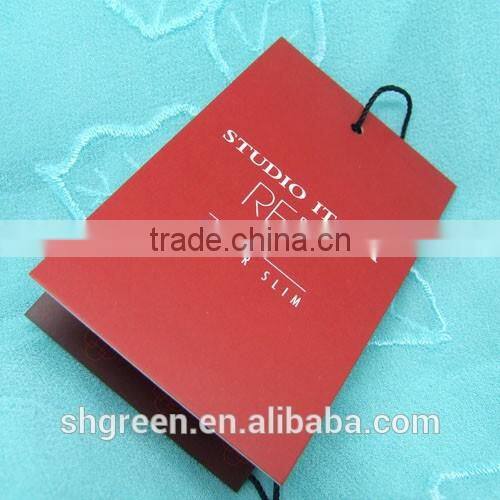 Factory customized different material brand company name hangtag