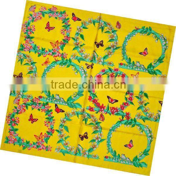 Factory Free Samples Hand Rolled Edge Silk Scarf