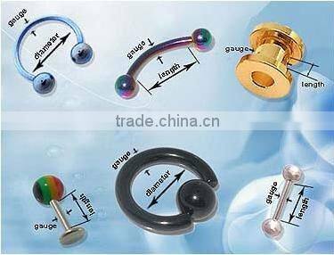 Fashion body piercing jewelry UV acrylic gauge fake ear taper