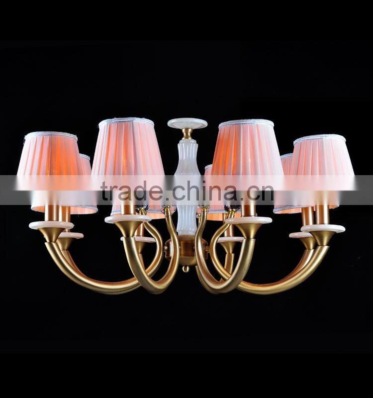 8 light Brass Classic Pendant Chandelier with Bronze Color
