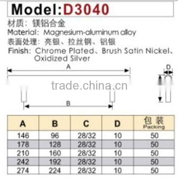 brush color hollow stainless steel washing machine handle