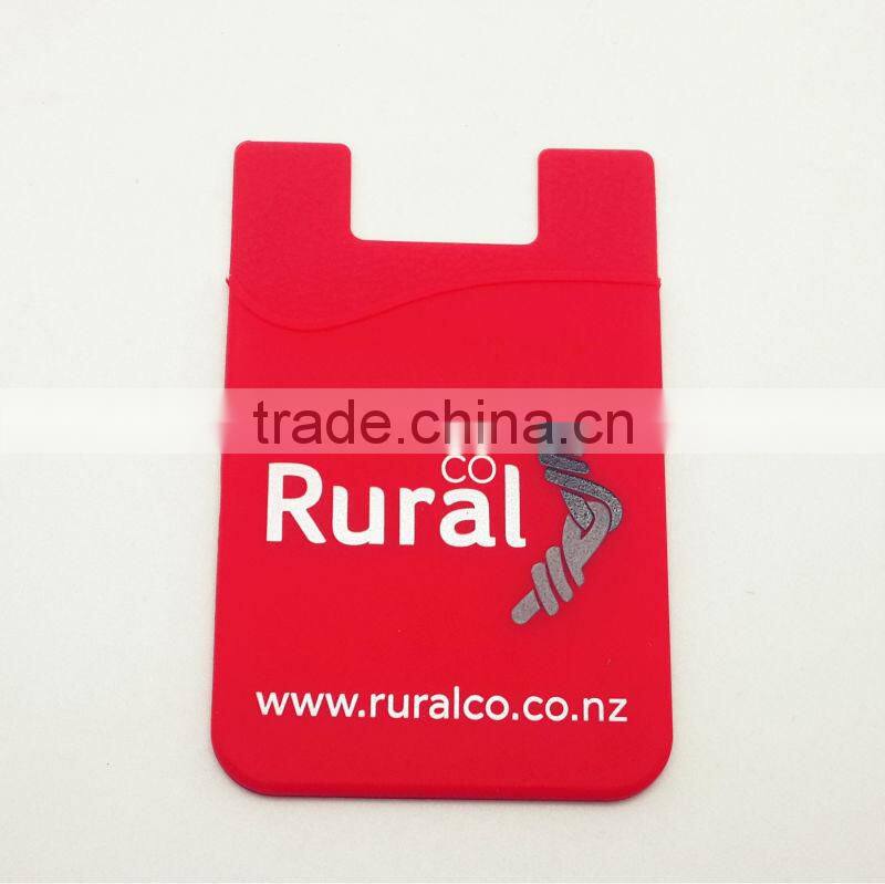 3M sticky silicone smart card wallet for mobile phone