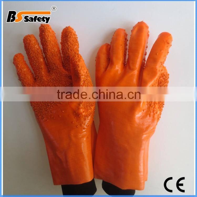 BSSAFETY China supplier 2015 wholesale heavy duty protective work gloves with rubber