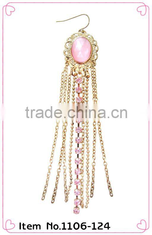 2014 ruby tassel earrings
