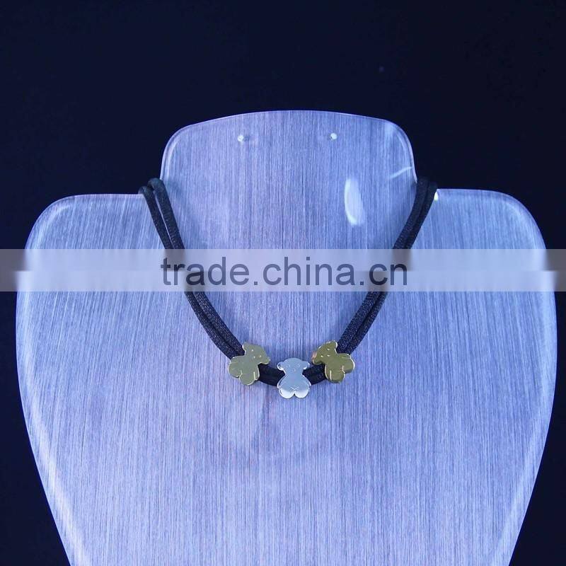 bear charm pendants for friends stainless steel jewelry