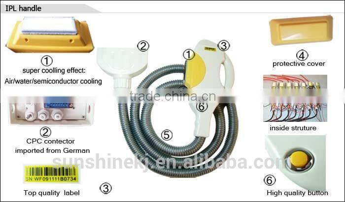 2 in 1 portable salon use CE approved e-light ipl rf+nd yag laser multifunction machine