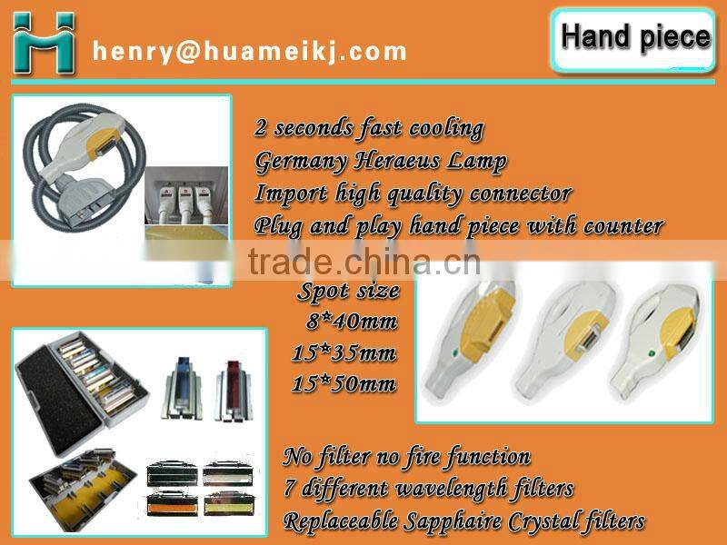 Top Salon best E-light/e light( IPL+RF)/elight hair removal machine for all kinds skin color(white black brown)