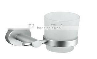 Wholesale Prices Aluminum Alloy And Glass Chrome Finishing Bathroom Accessories Wall Mounted Double ToothBrush cup holder