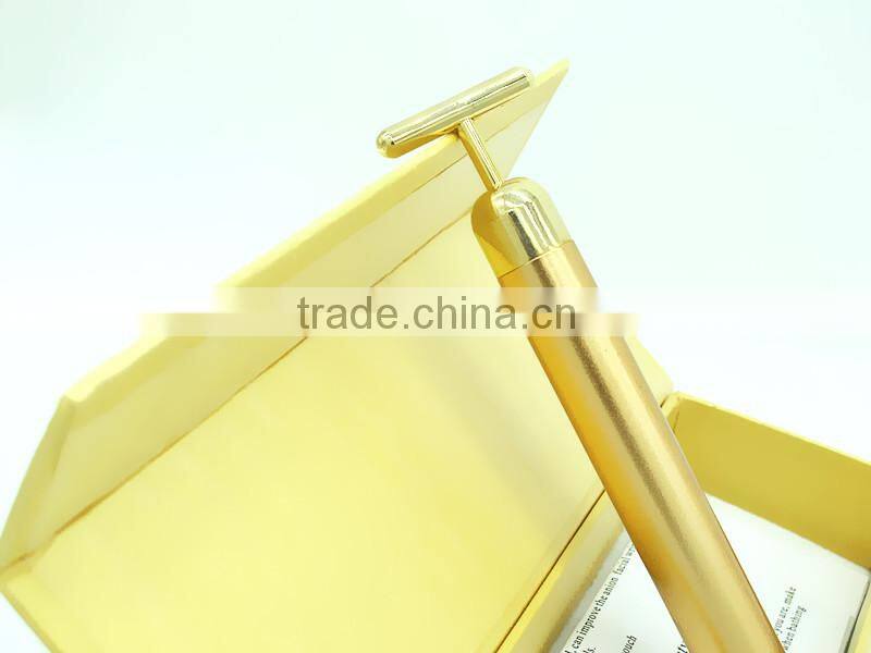 Mamufacturer hot seller Beauty Bar 24k Golden Pulse Facial Massager