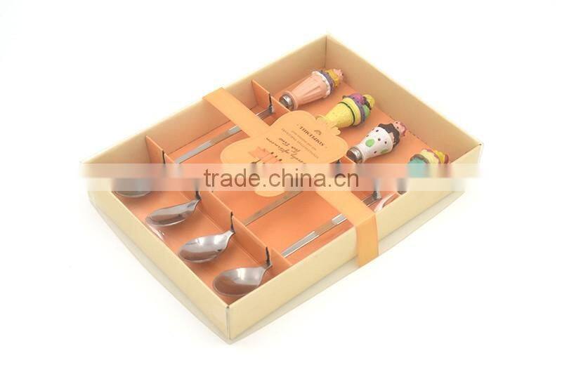 Free sample! Designed handle long elegant spoon stainless steel material