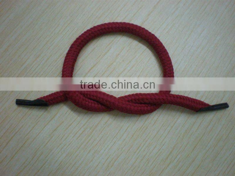 8-strand twisted coloured cotton braided rope handle for bags