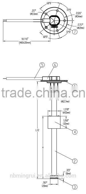 MR-MS5-300 water tank level gauge