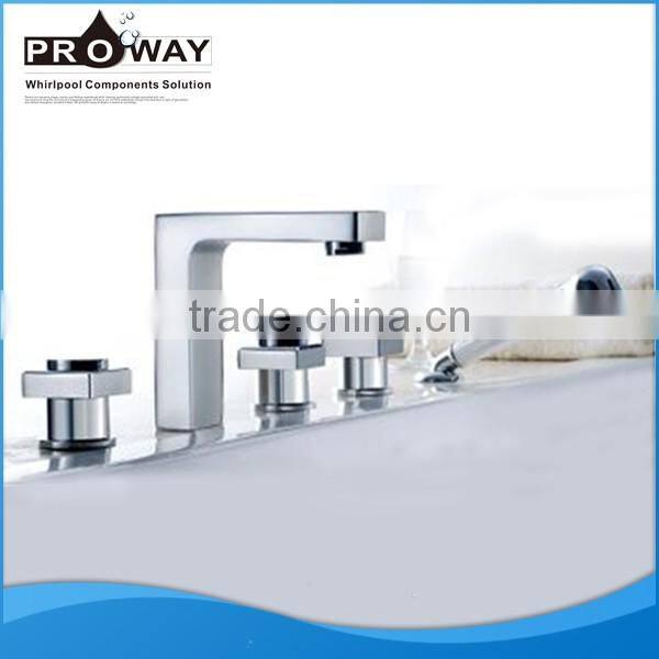 Whirlpool Bathtub Spout Water Ridge Faucet Lavatory Chrome Bathroom Faucet Tap