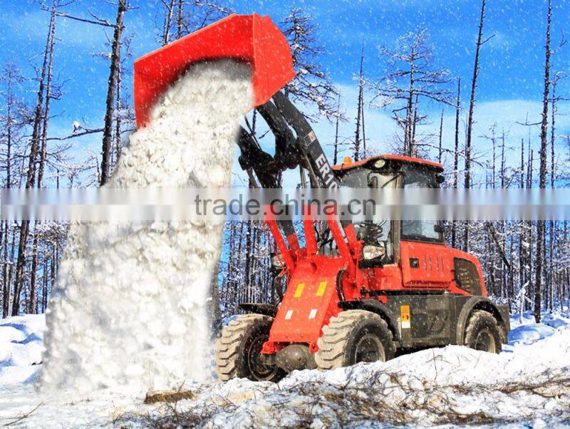 1.0ton Mini Wheel Loader With Snow Bucket