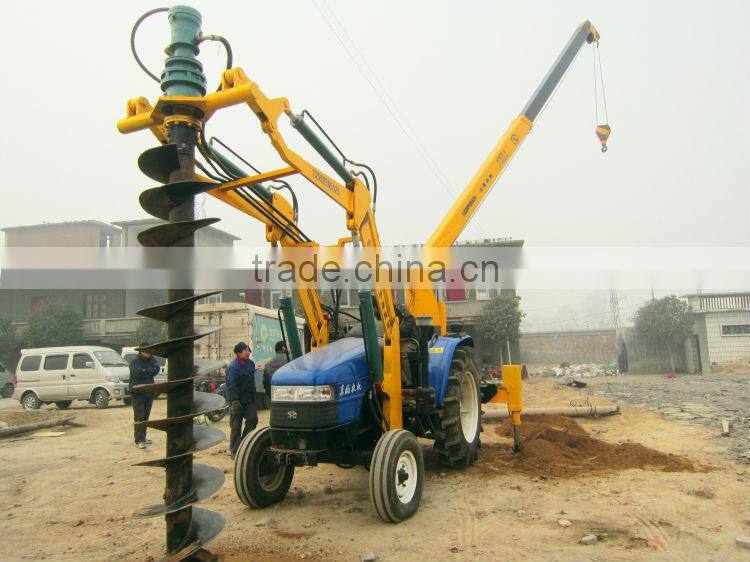 6m deepth hole digger hydraulic wheeled type