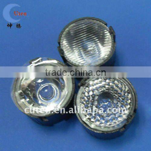 hot sale and cheap custom LED focusing optical lens with fixator and with high transmitance