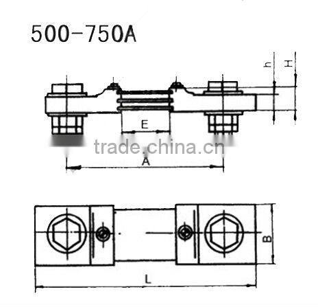 Russia type FL-13 series Shunt,class 0.5, 500A/50mV
