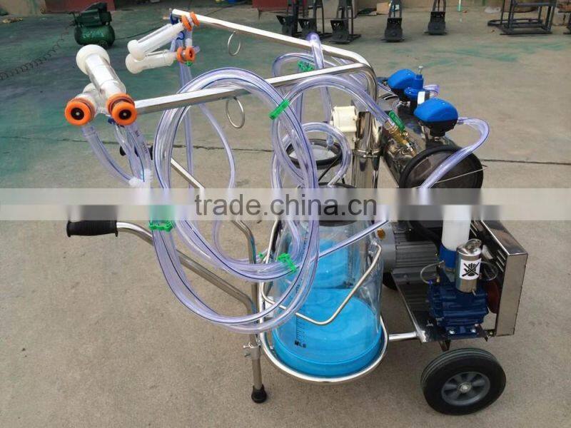 Moveable Vacuum double tanks milking machine
