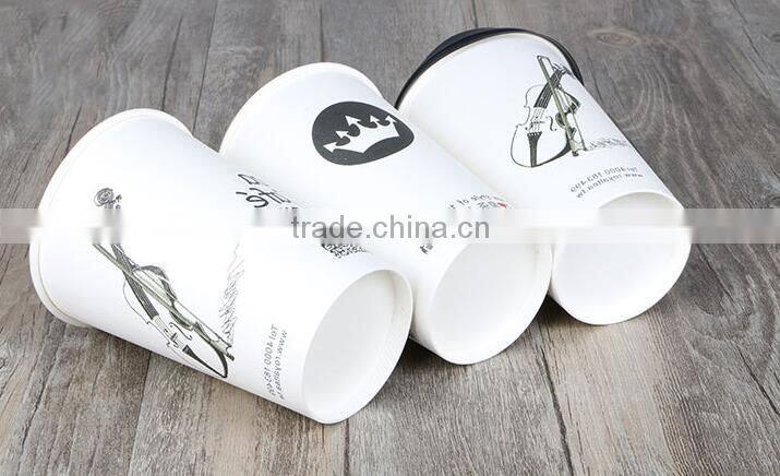 Disposable paper cup printed logo compostable coffee cup