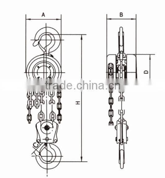 inexpensive 3t 3m 3 ton chain block