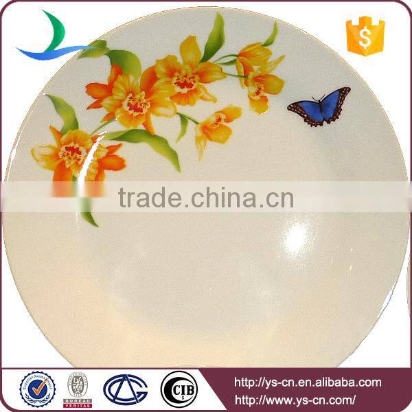 Wholesale yellow flower design china dinnerware set