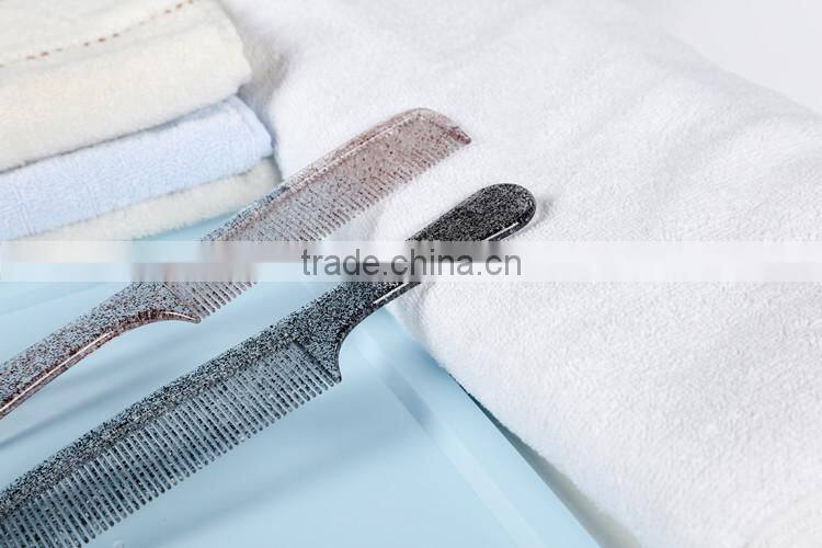 Plastic Morden Long Moon Design Hair Comb With Crystals Point